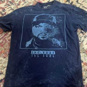 Navy Blue Ice Cube Shirt (blue has slight wash pattern)